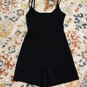 White Fox Ribbed Jumpsuit- S